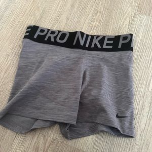 Grey Nike pro shorts size medium